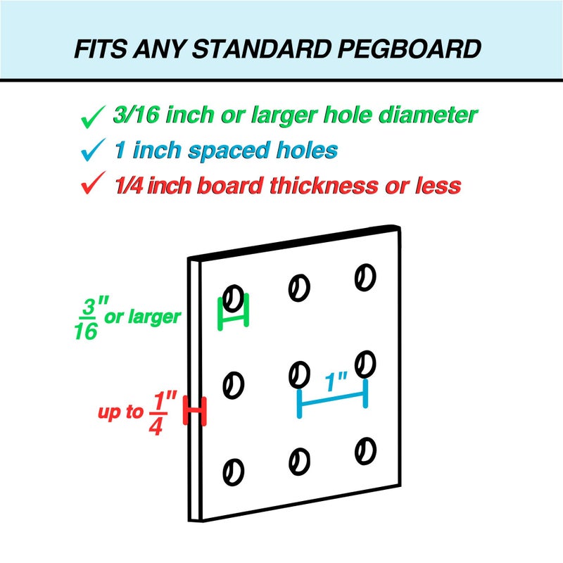 Right Arrange Pegboard Baskets, Set of 4 Black - Hooks to Any Peg Board - Pegboard Accessories, Square Style Wire Shelf Baskets - Organize Tools, Workbench, Garage Storage - Wall Organizer Attachments - Image 4